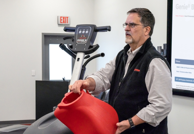 Betco team member teaching a training session